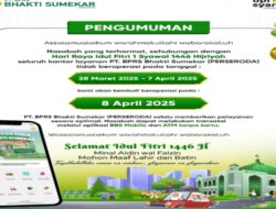 BPRS Bhakti Sumekar Tutup Selama Libur Lebaran, Layanan Digital Tetap Berjalan