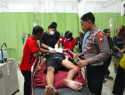 Unit Lantas Polsek Urban Wonomulyo Polres Polman Tangani Laka Lantas di Jalan Trans Sulawesi