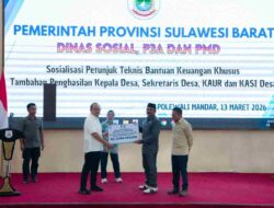Gubernur Sulbar Sosialisasikan Juknis BKK Tambahan Penghasilan Aparat Desa di Polman