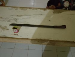 Parang Mengamuk Tengah Malam, Polisi Amankan Pria Diduga Mabuk dan Hirup Lem
