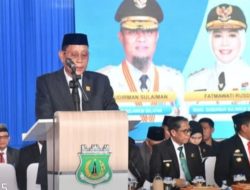 Ketua DPRD Kabupaten Pinrang, H. Nasrun Paturusi Membacakan Sejarah Singkat Kabupaten Pinrang