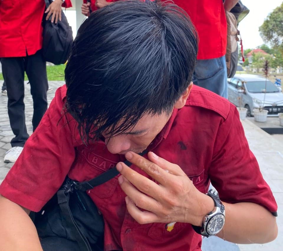 ketua Umum DPD Sulawesi Barat mengalami rasa sakit setelah menerima Tindakan Represif Aparat