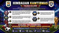 Polres Majene Gelar Nobar Final Piala Dunia 2026, Kapolres Ajak Masyarakat Dukung Tim Favorit Secara Sportif dan Raih Doorpriz