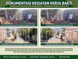 Semangat Gotong Royong, Desa Lembang-Lembang Bersihkan Lingkungan Demi Lomba Hatinya PKK
