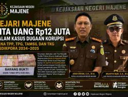 Kejari Majene Sita Uang Rp12 Juta dalam Perkara Dugaan Korupsi Dana TPP, TPG dan TKG Disdikpora