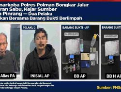 Satresnarkoba Polres Polman Bongkar Jalur Peredaran Sabu, Kejar Sumber Hingga Pinrang — Dua Pelaku Diamankan Bersama Barang Bukti Berlimpah