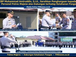 34 Personel Polres Majene Raih Penghargaan Dukung Ketahanan Pangan
